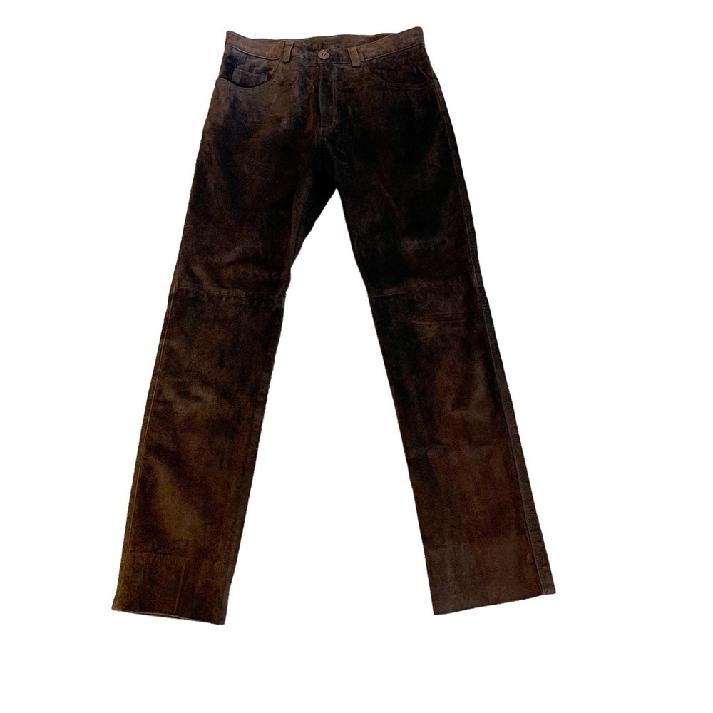 DANIER leather chocolate brown suede pants Sz 30